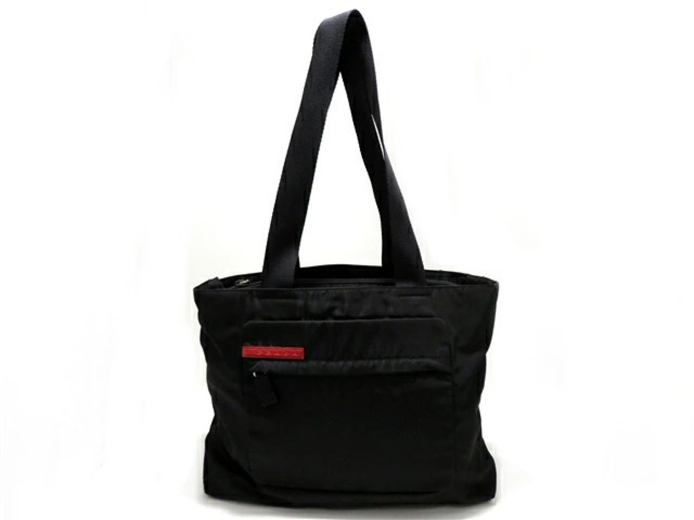 Prada Tessuto Saffiano Leather Shoulder Bag Black